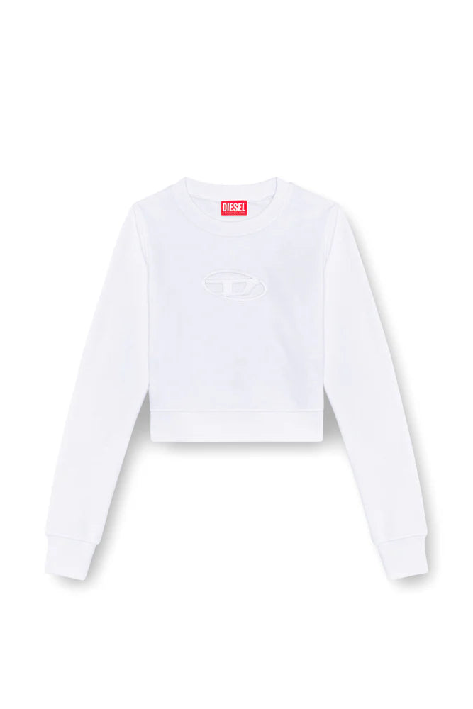 Cropped sweatshirt with cut-out logo