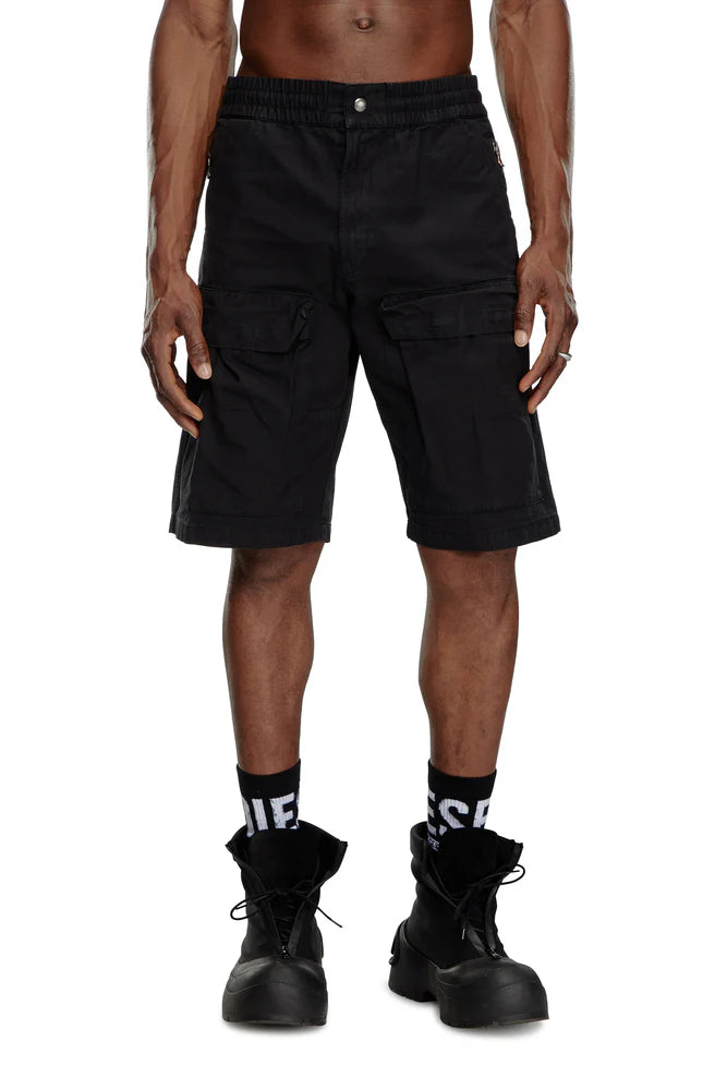 Cargo shorts in faded organic cotton