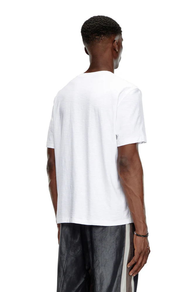 Slub jersey T-shirt with Diesel print