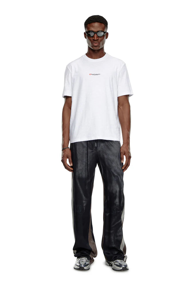 Slub jersey T-shirt with Diesel print