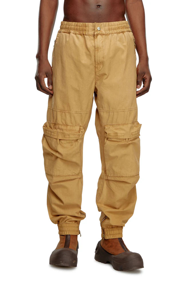 Cargo pants in faded organic cotton