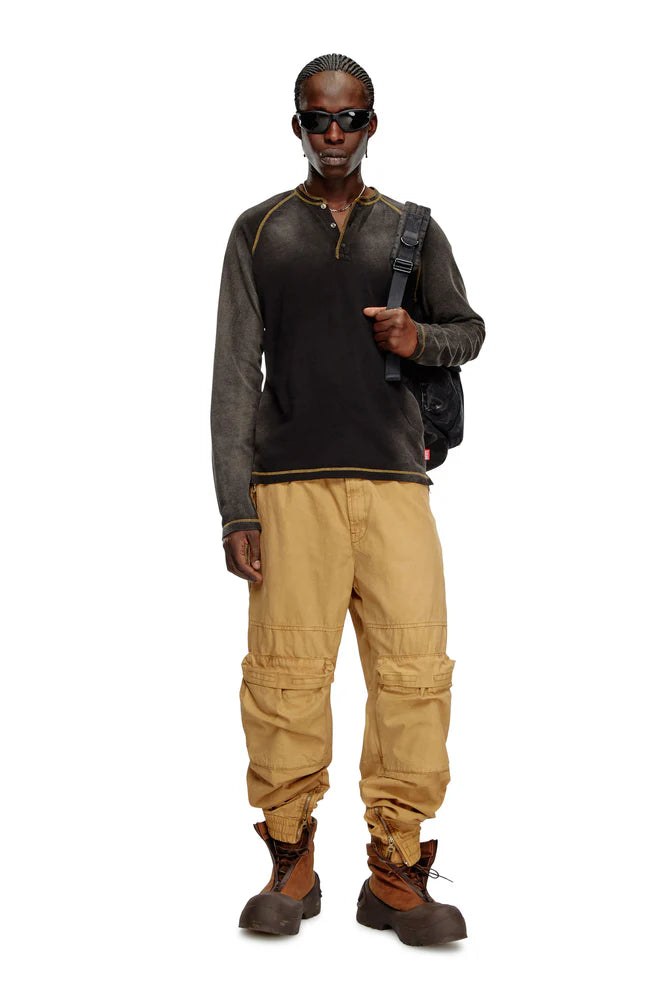 Cargo pants in faded organic cotton