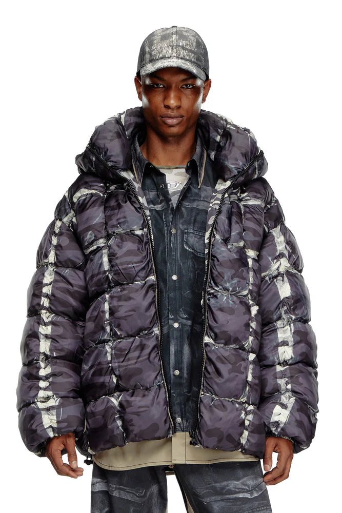 Twill trousers with cargo pant print