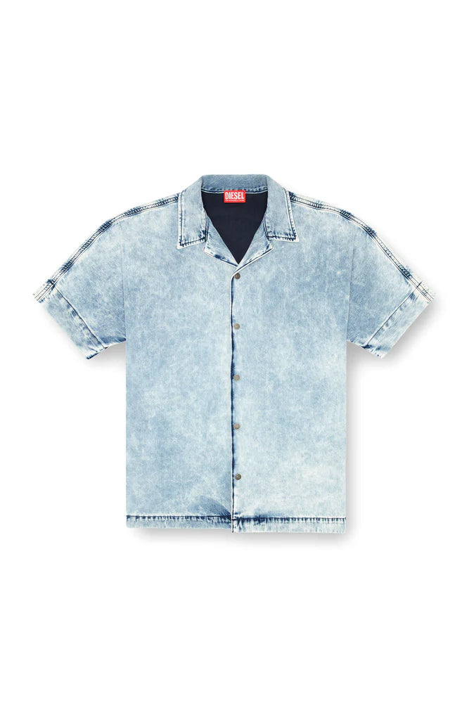 Denim bowling shirt with Oval D