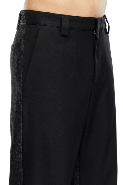 Hybrid pants in twill and denim