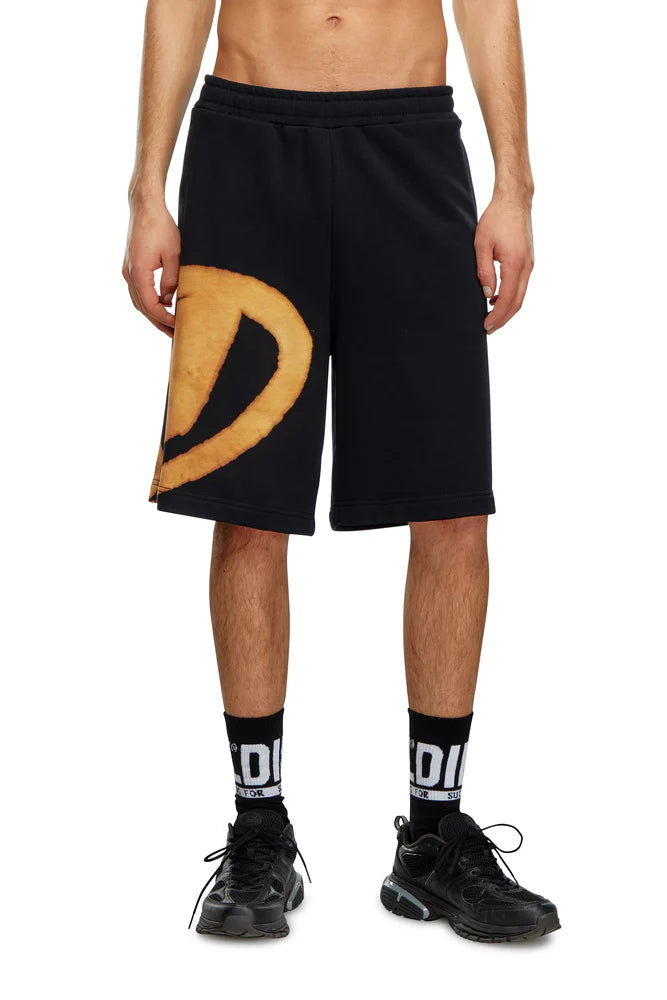 Sweat shorts with bleached logo