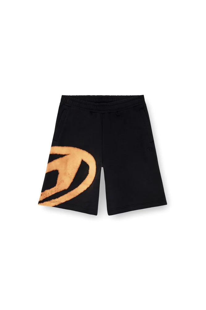 Sweat shorts with bleached logo