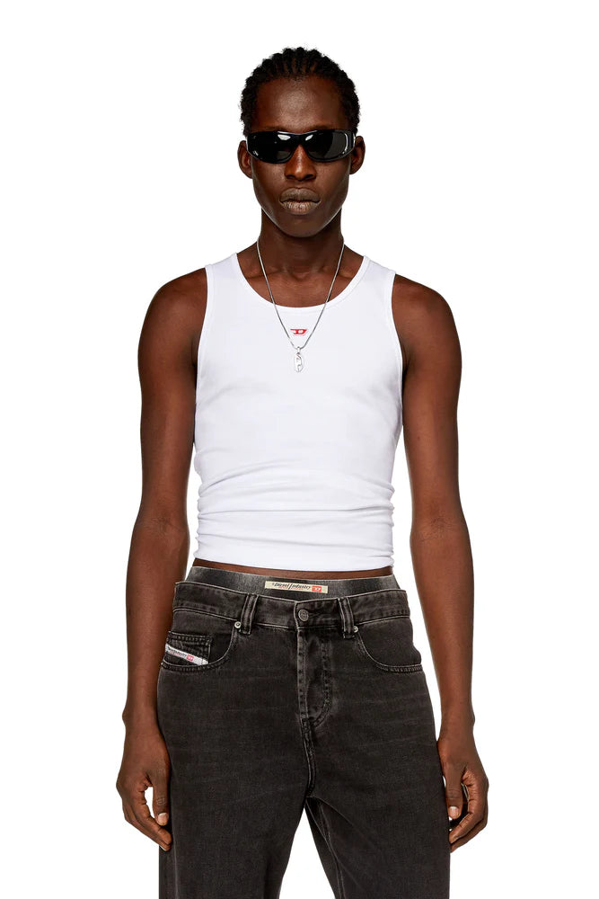 Tank top with mini D logo patch
