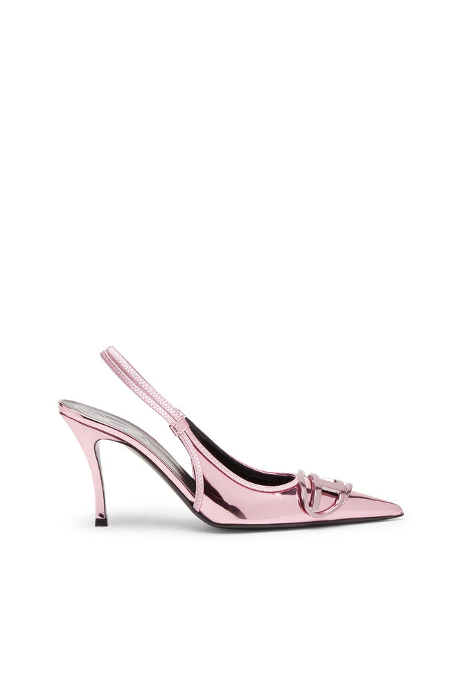 D-Venus-Slingback Pumps With Mirror Finish