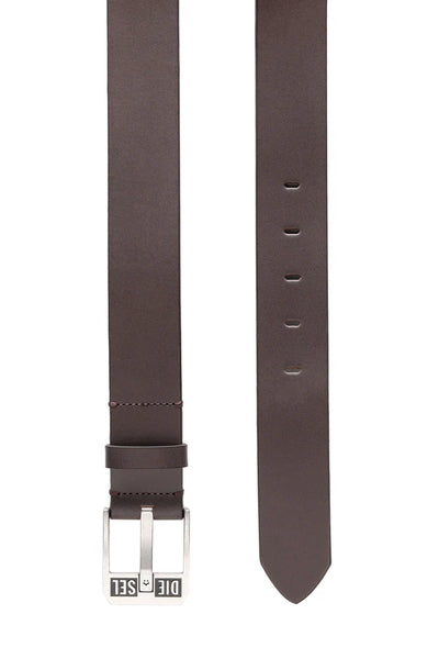 Leather Belt With Star Logo Buckle