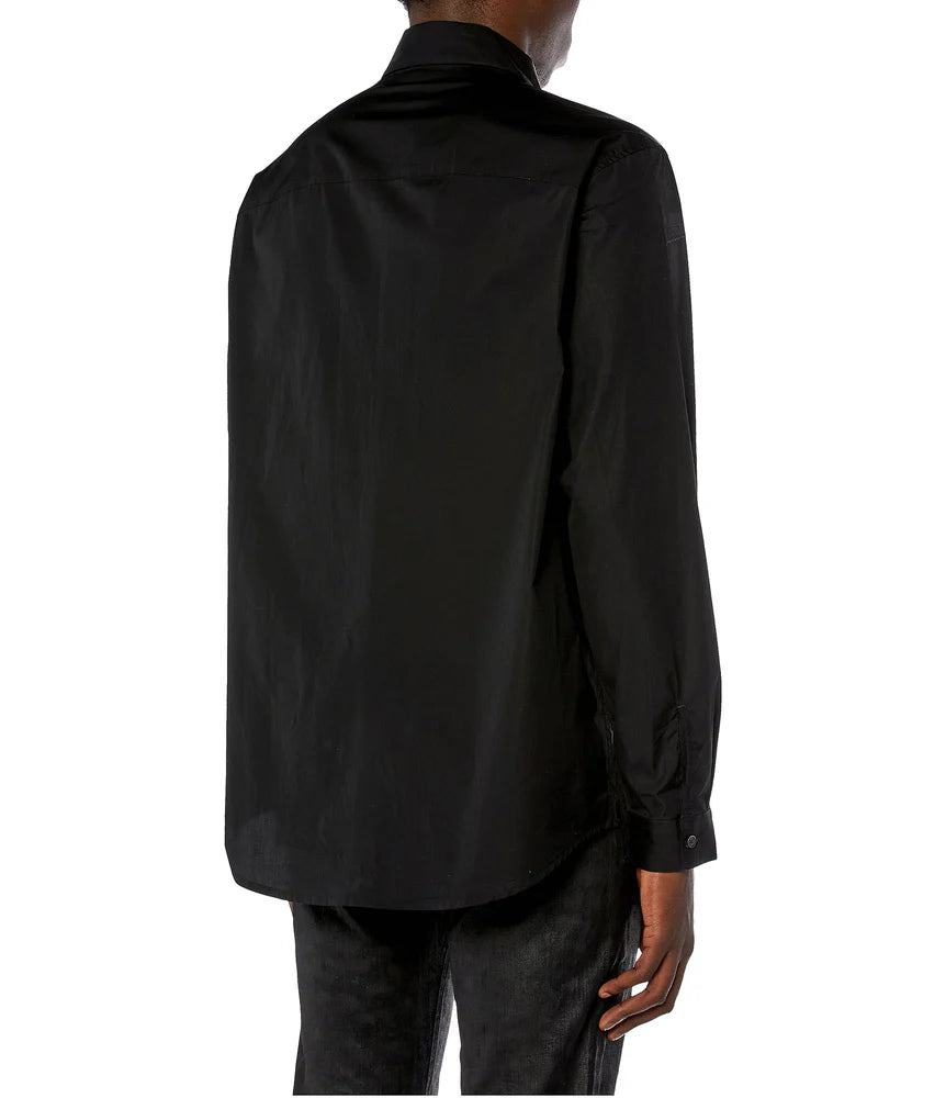Poplin Shirt With Shiny Coated Effect