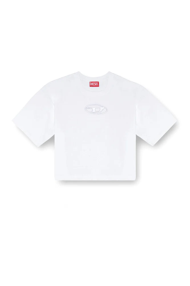 Boxy T-shirt with cut-out Oval D logo