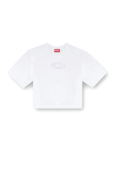 Boxy T-shirt with cut-out Oval D logo