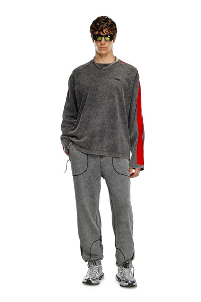 Faded Track Pants With Toggle Waist