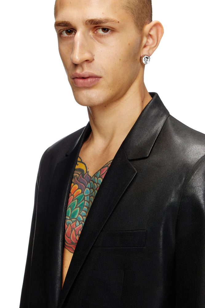 Suit Jacket With Coated Front