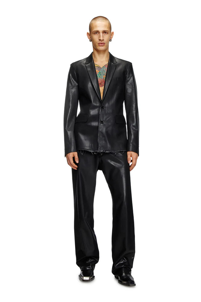 Suit Jacket With Coated Front