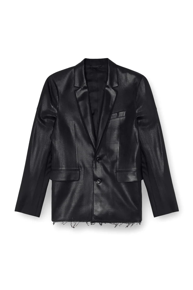 Suit Jacket With Coated Front