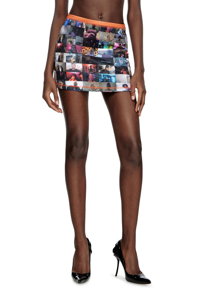 Mini Skirt With Pop Print