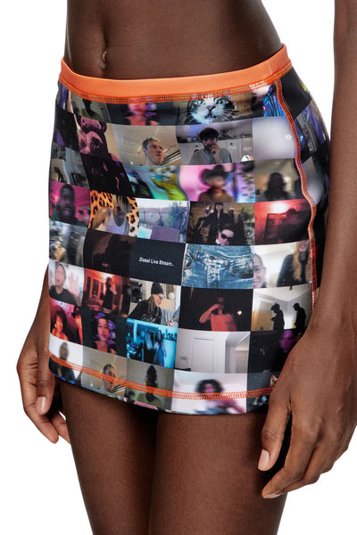 Mini Skirt With Pop Print