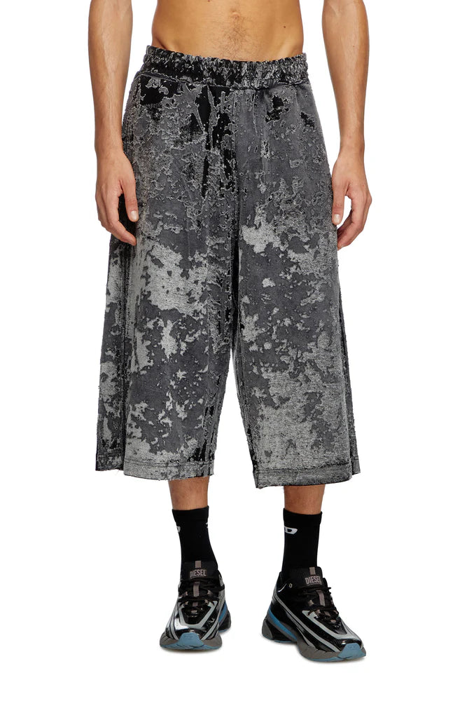 Burnout Sweat Shorts With Camo Effect
