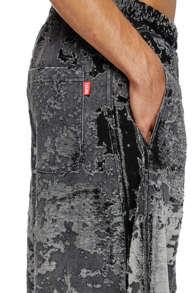 Burnout Sweat Shorts With Camo Effect