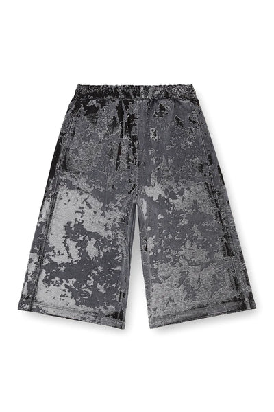 Burnout Sweat Shorts With Camo Effect