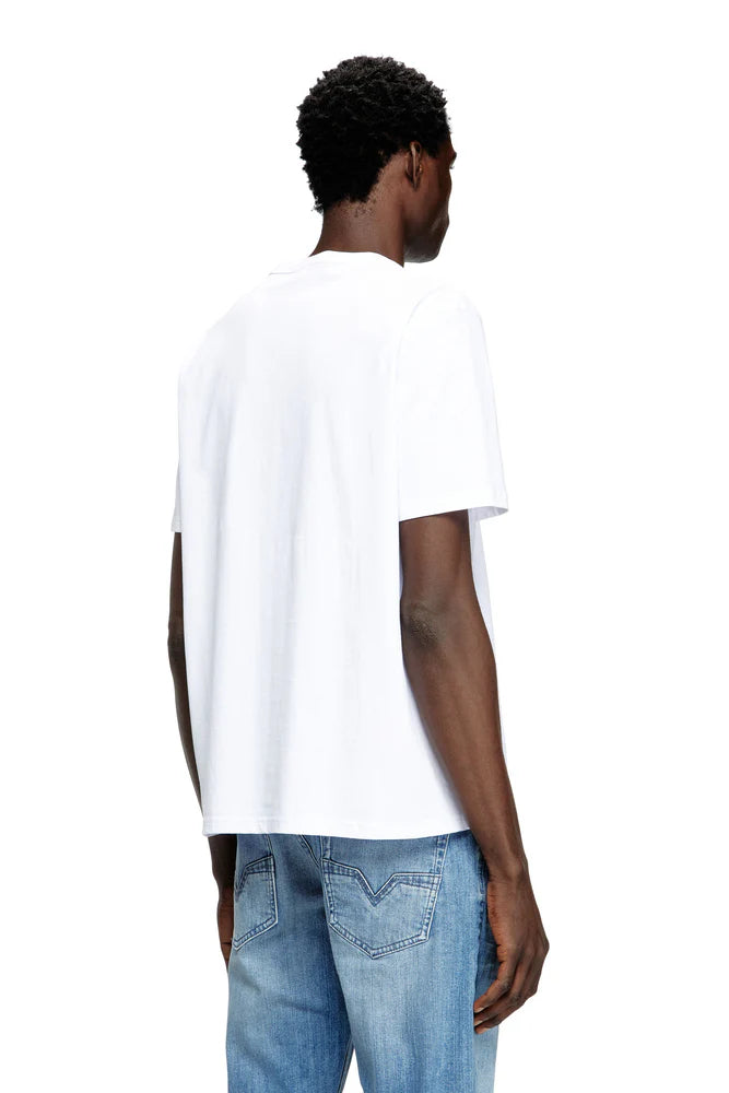 T-shirt with micro-embroidered logo