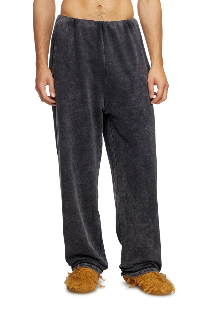 Track Pants With Denim Effect
