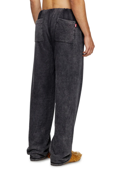 Track Pants With Denim Effect