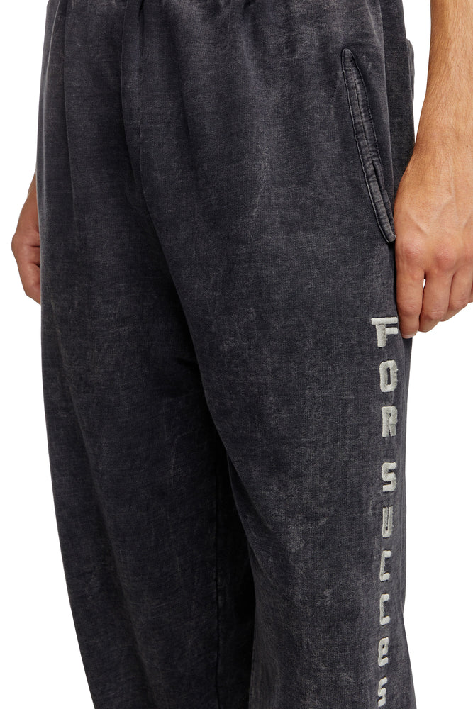 Track Pants With Denim Effect