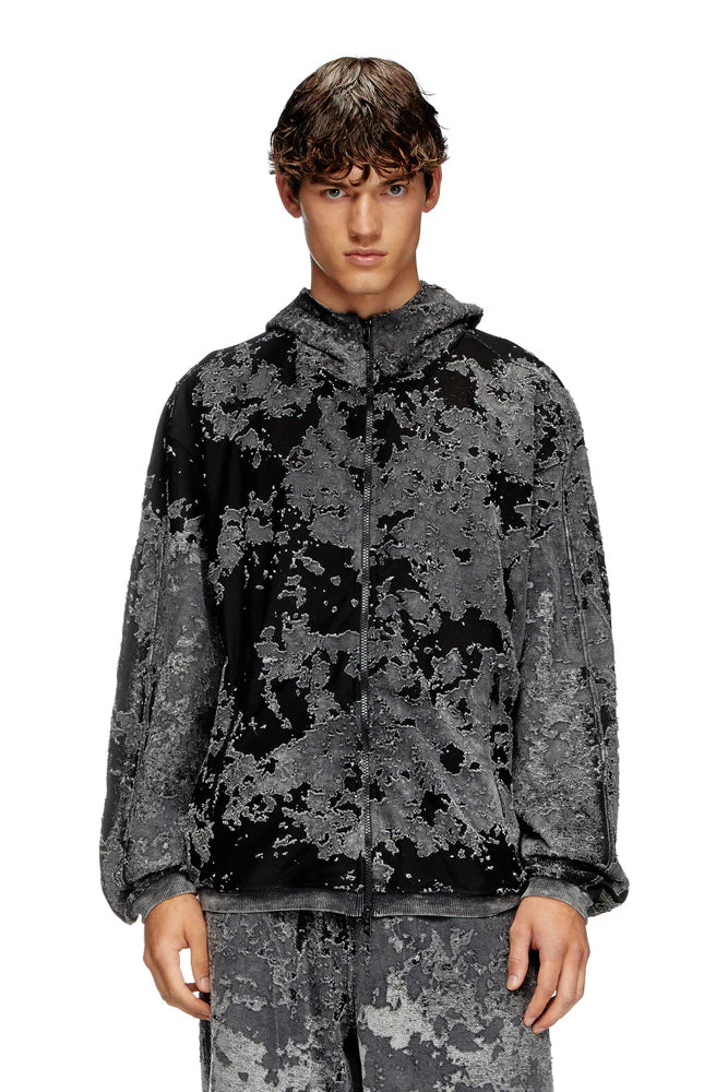 Burnout Hoodie With Camo Effect