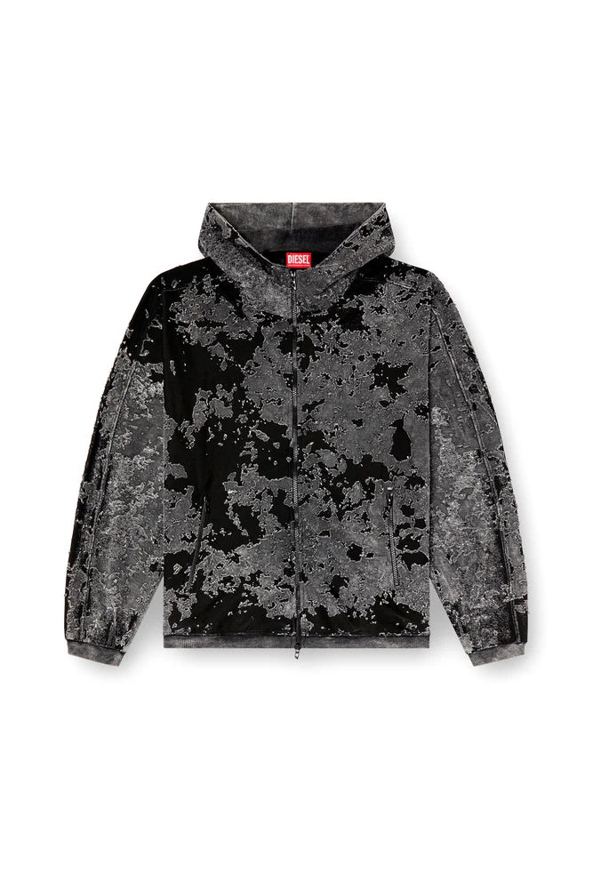 Burnout Hoodie With Camo Effect