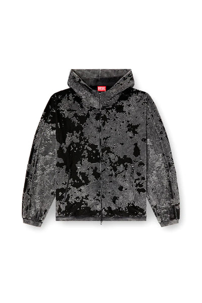 Burnout Hoodie With Camo Effect