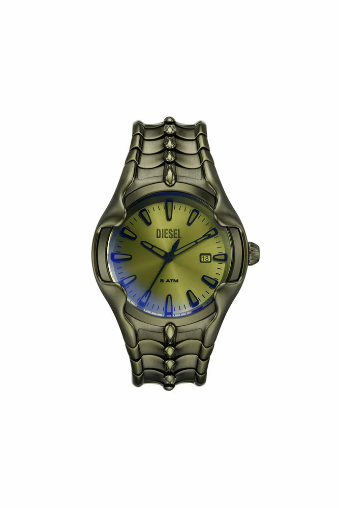 Vert Three-Hand Date, Green Stainless Steel Watch