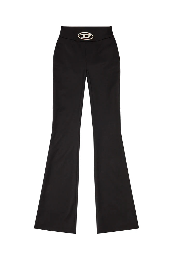 Twill pants with metal Oval D plaque