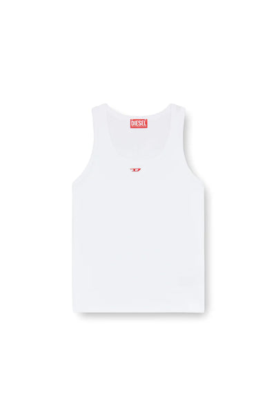 Tank top with embroidered D patch