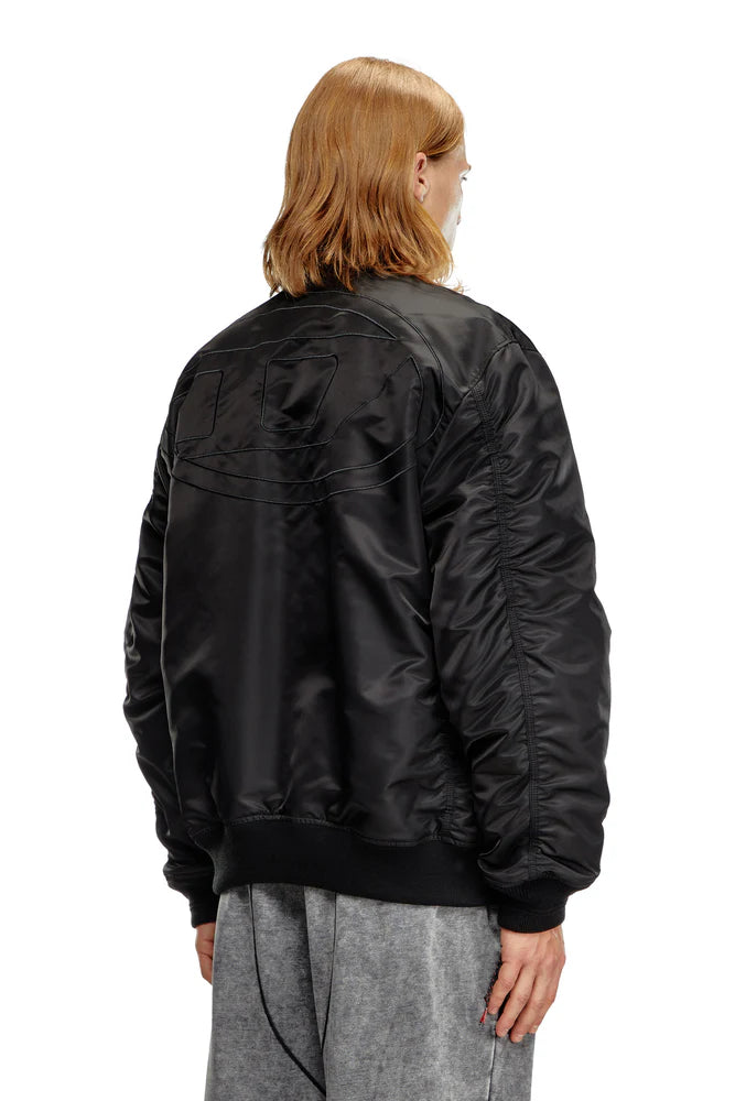 Bomber in padded nylon with Oval D