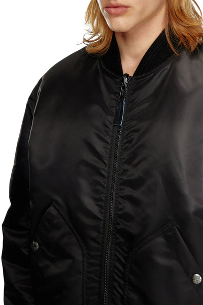 Bomber in padded nylon with Oval D