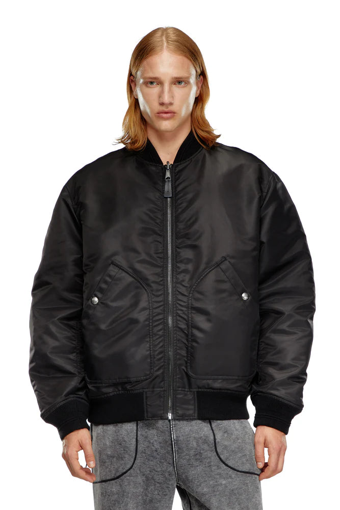 Bomber in padded nylon with Oval D