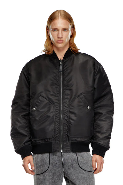 Bomber in padded nylon with Oval D