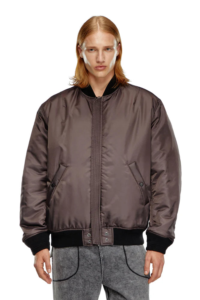 Bomber in padded nylon with Oval D