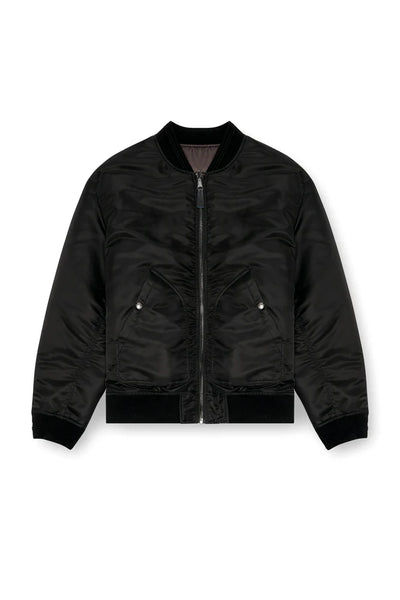 Bomber in padded nylon with Oval D