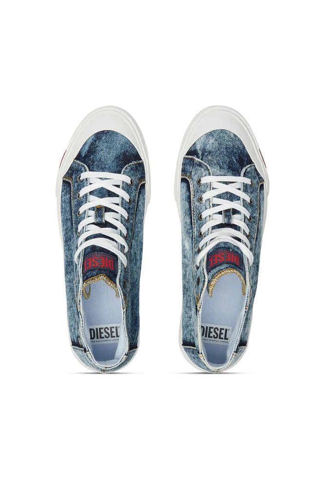 S-Athos-High-top denim sneakers with pocket detail
