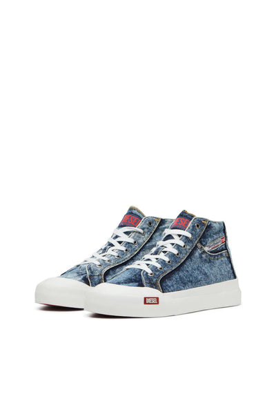 S-Athos-High-top denim sneakers with pocket detail