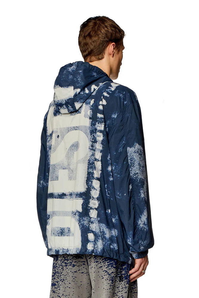 Watercolour-effect windbreaker with logo