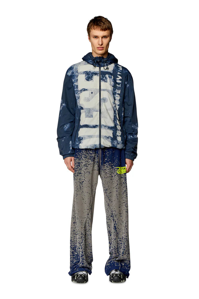 Watercolour-effect windbreaker with logo