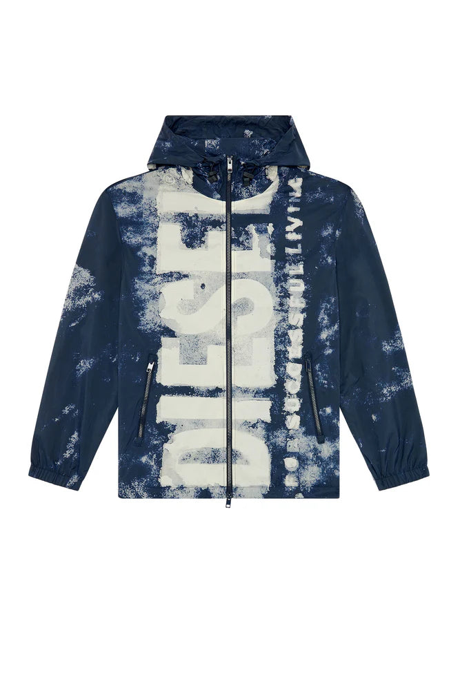 Watercolour-effect windbreaker with logo