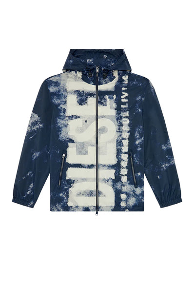 Watercolour-effect windbreaker with logo