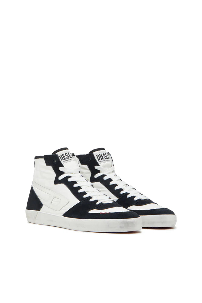 S-Leroji D-Padded-ripstop and suede high-top sneakers
