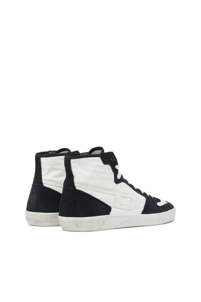 S-Leroji D-Padded-ripstop and suede high-top sneakers